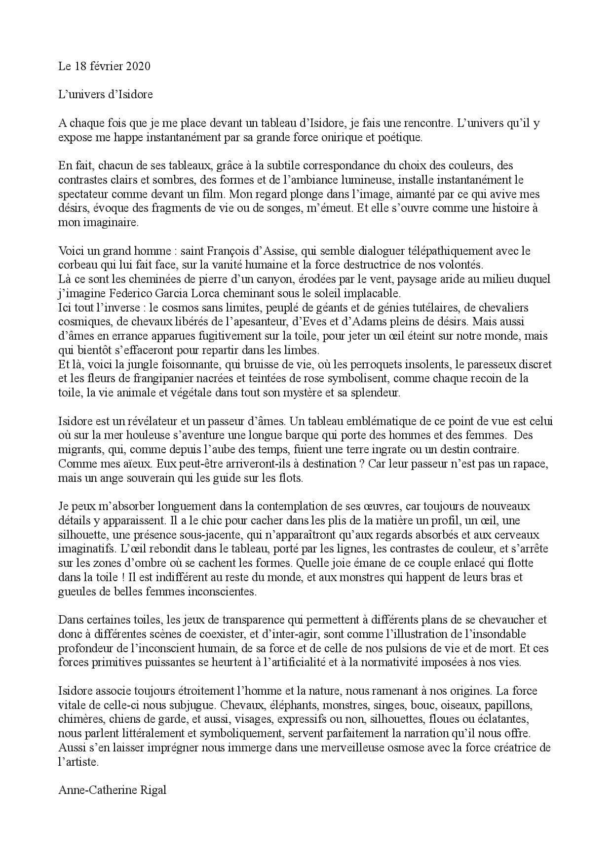 Coup de cœur pour l’artiste Ludovic Isidore