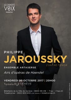 Philippe Jaroussky, airs d'opéra de Haendel, Victoria Hall, 20 octobre 2017
